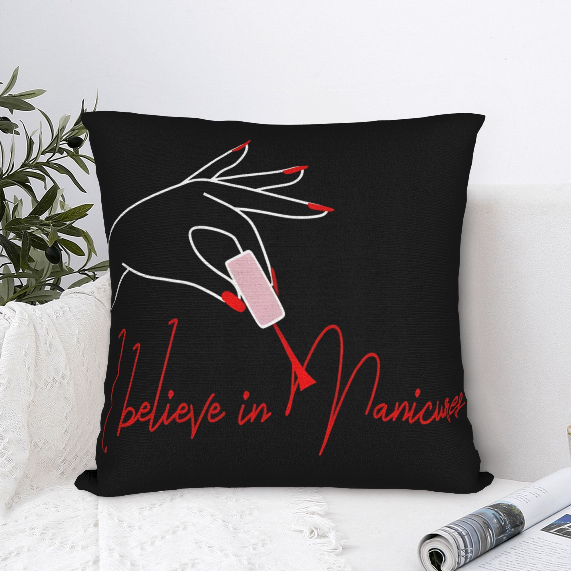 Nail Art Quotes Funny - 재미있는 매니큐어 네일 아트 베개 커버,