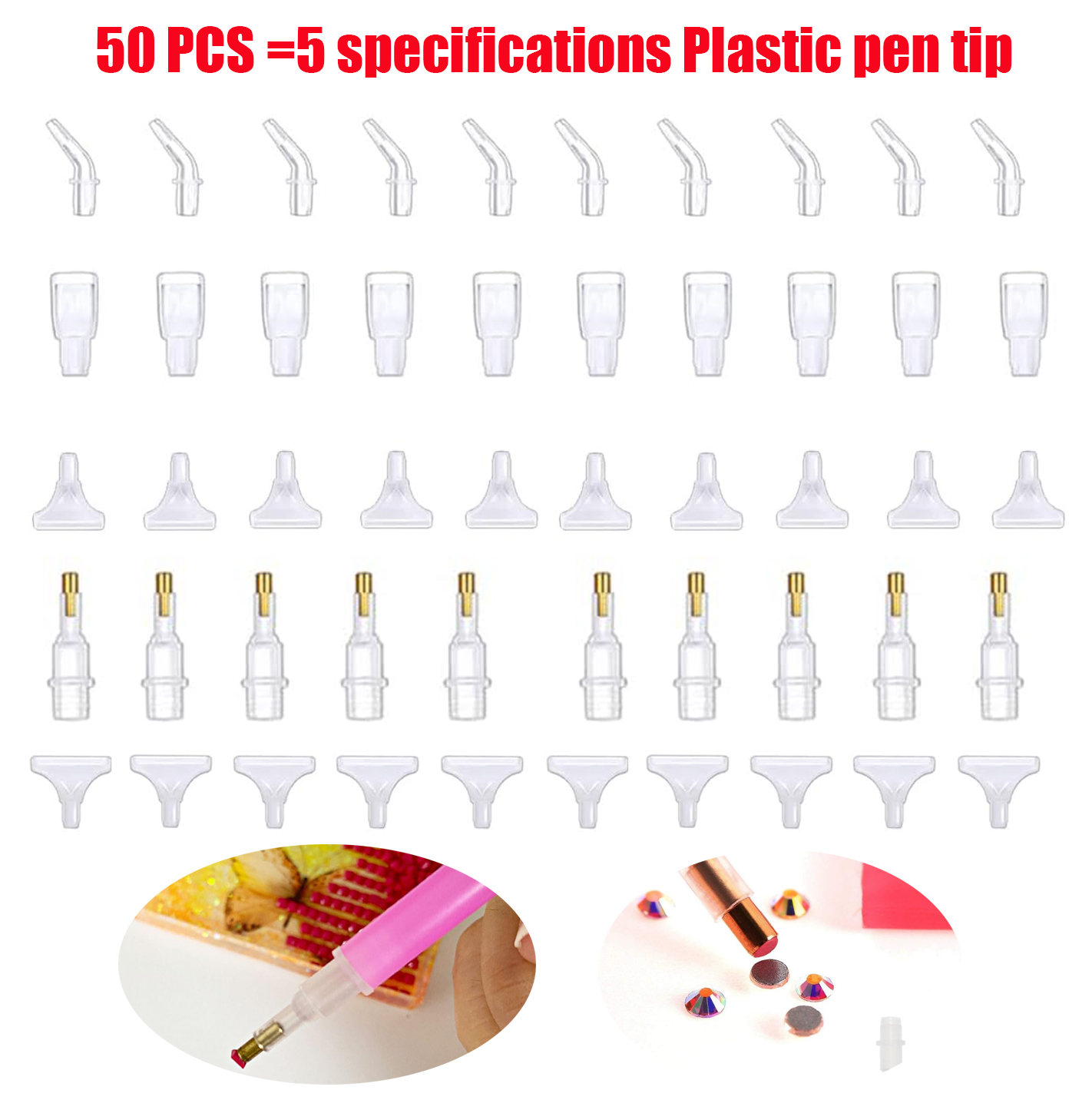 Nail Art Dotting Tool - 50개 다이아몬드 페인팅 아트 드릴 도트