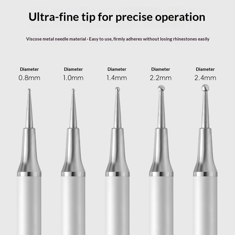 5Pcs 듀얼 엔드 라인스톤 젬 피커 펜 왁스 팁 도팅 - Nail Art Dotting Tool 리뷰 및 가격