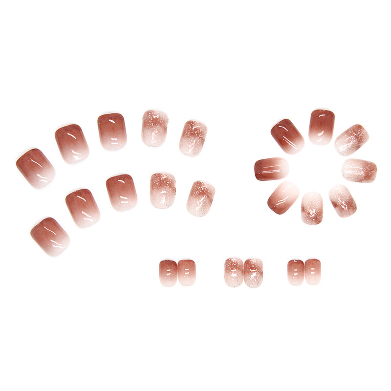 밝은 핑크 그라데이션 컬러 가짜 네일 아트 프레스 네일 - Nail Art Wedding 리뷰 및 가격