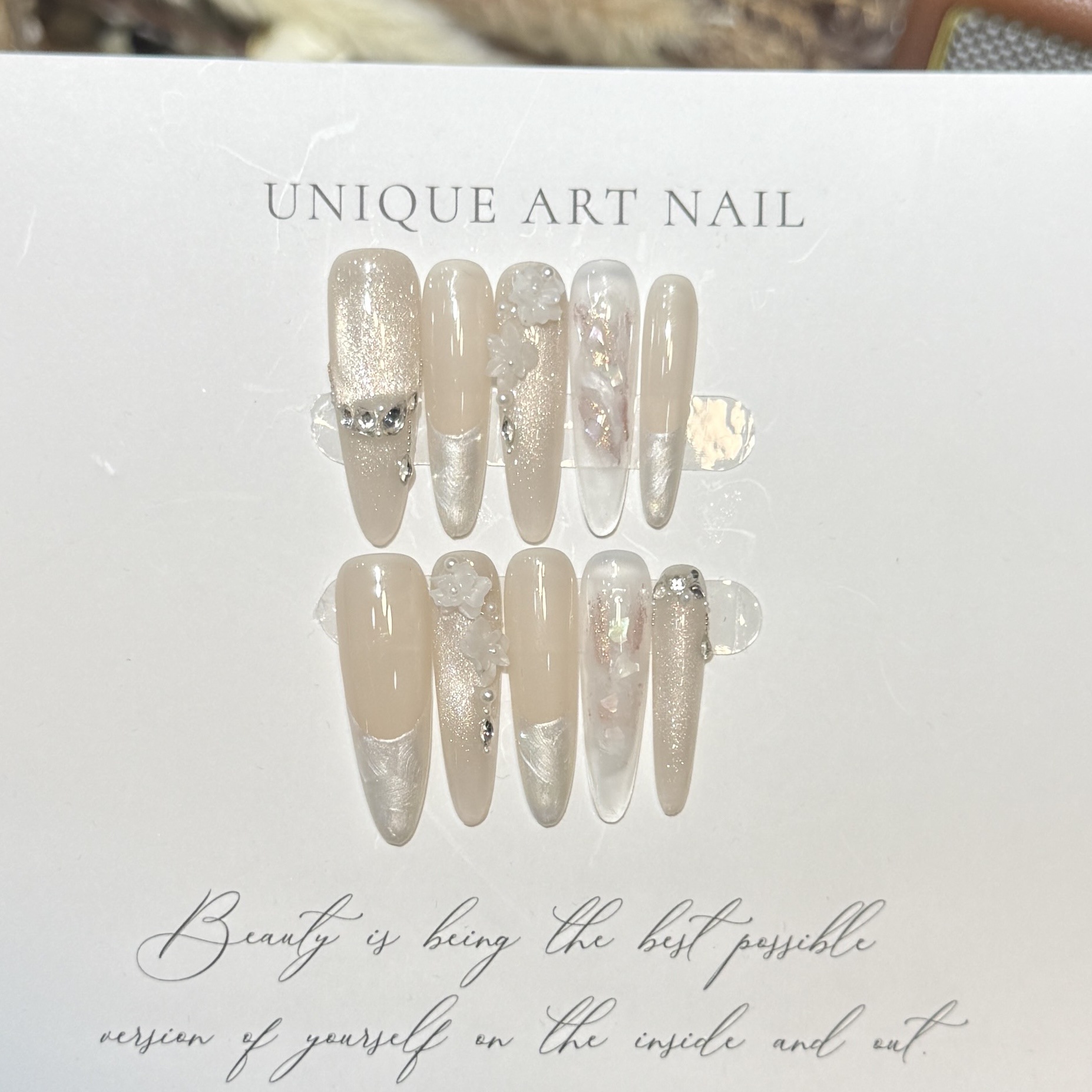 프레스온 네일 10개입 퍼플 판타지 프렌치 매니큐어,  - Nail Art Wedding 리뷰 및 가격