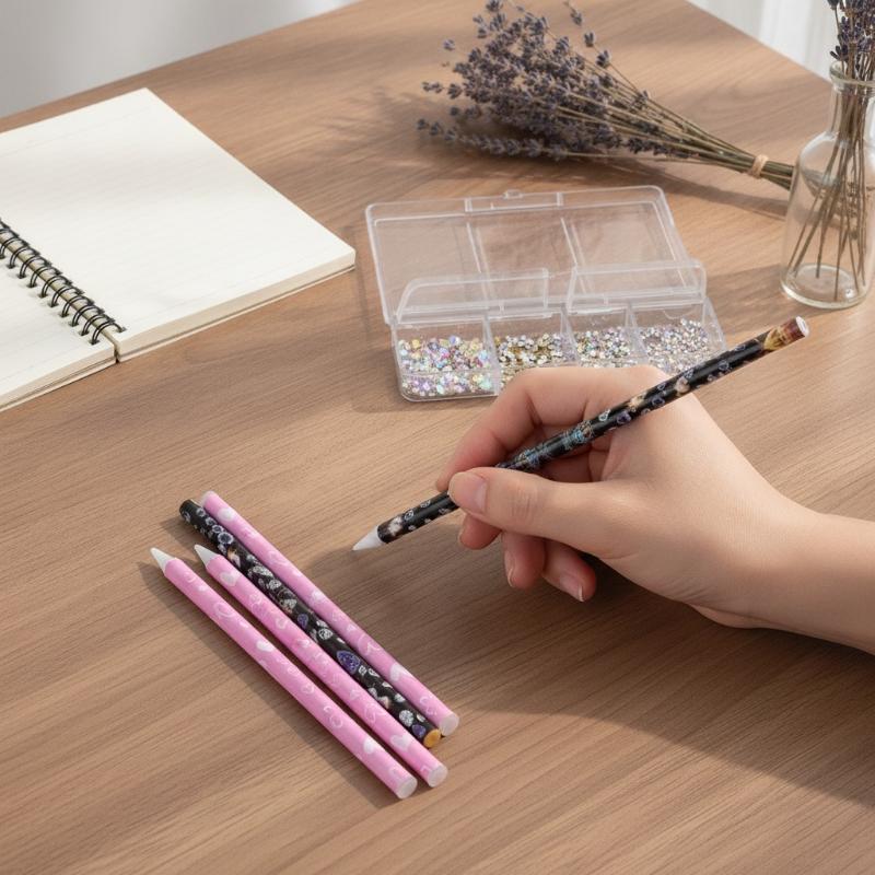 전문 네일 아트용 왁스 도팅 펜슬 비접촉식 라인스톤 픽 - Nail Art Dotting Tool 리뷰 및 가격