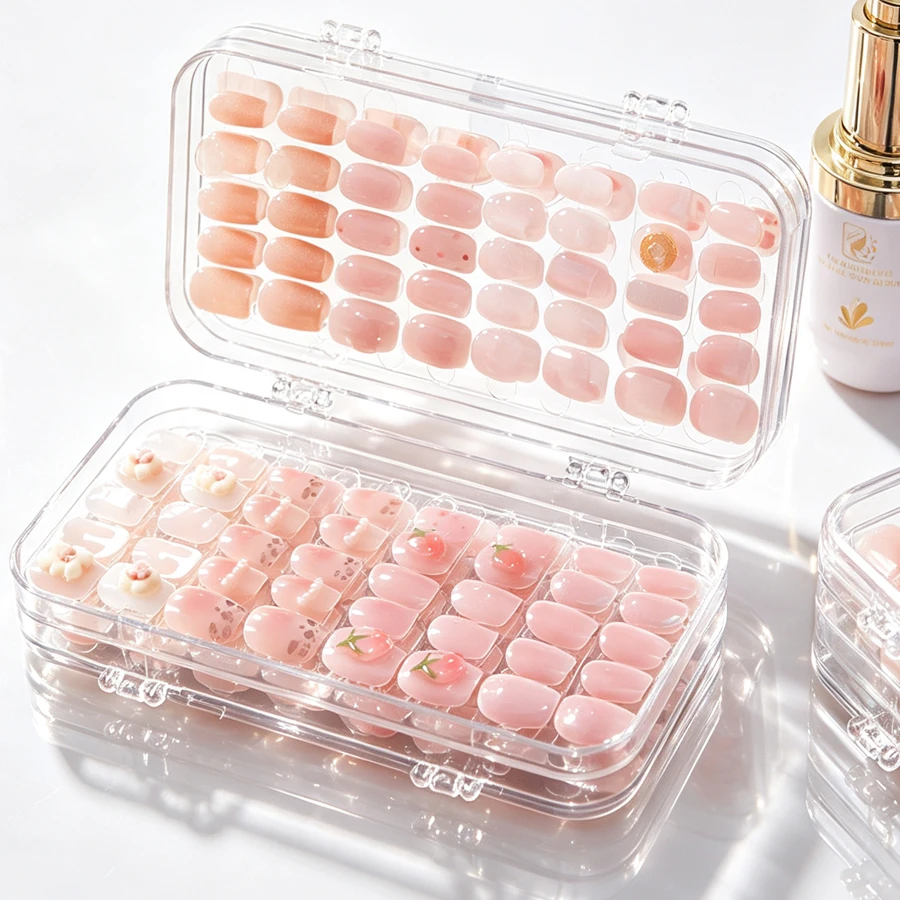 투명 접이식 프레스온 네일 보관함, 살롱 및 DIY 네 - Nail Art Kaki 리뷰 및 가격