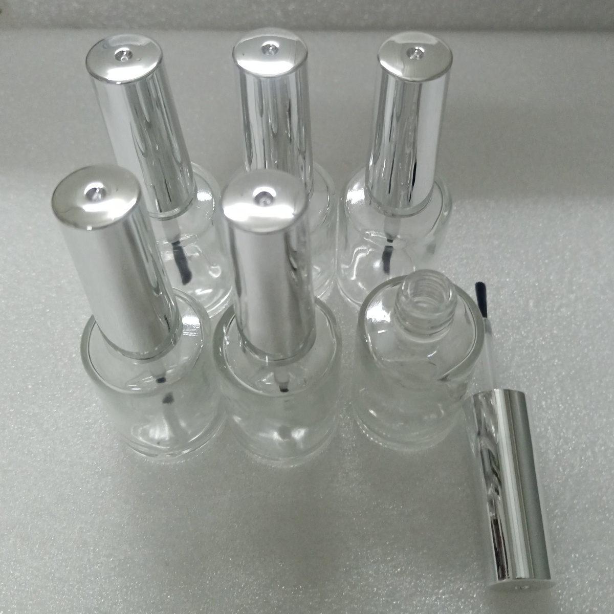 13ml 6개입 투명 유리 네일 폴리쉬 병, 브러쉬와  - Nail Art Kaki 리뷰 및 가격