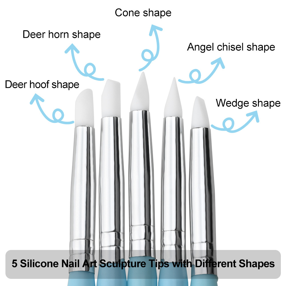 1/3/5/6/pcs/set 네일 아트 브러쉬-실리콘  - Nail Art Kaki 리뷰 및 가격